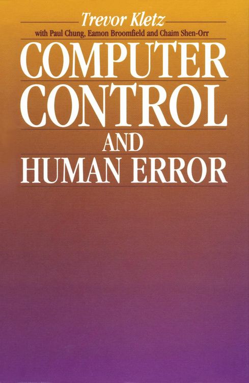 Produktbild: Computer Control and Human Error