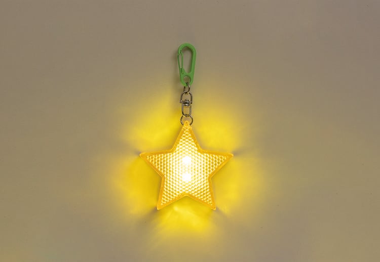 Produktbild: Leuchtender LED-Stern mit Karabiner