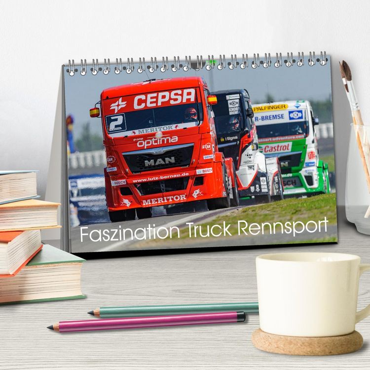 Produktbild: Faszination Truck Rennsport (Tischkalender 2026 DIN A5 quer), CALVENDO Monatskalender