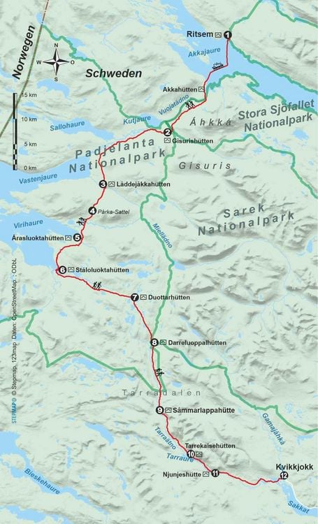 Produktbild: Schweden: Padjelantaleden