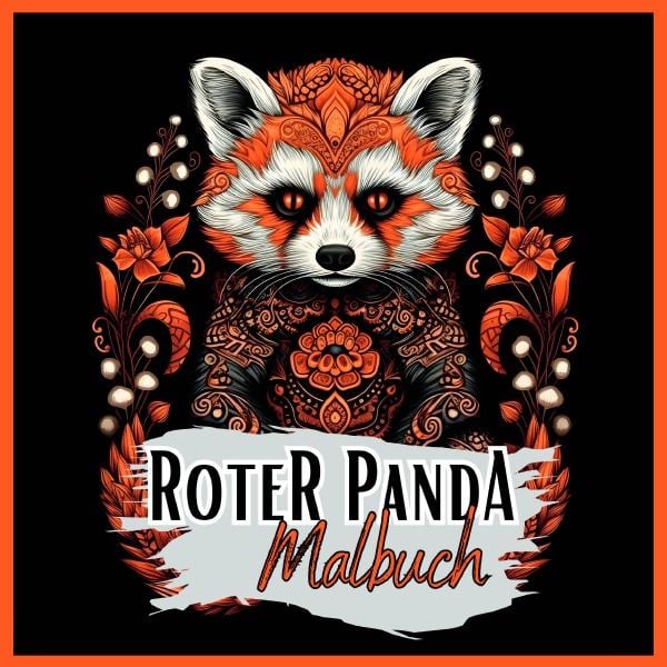 Produktbild: Black Midnight- Animals / Schwarzes Malbuch &bdquo;Roter Panda&ldquo;.