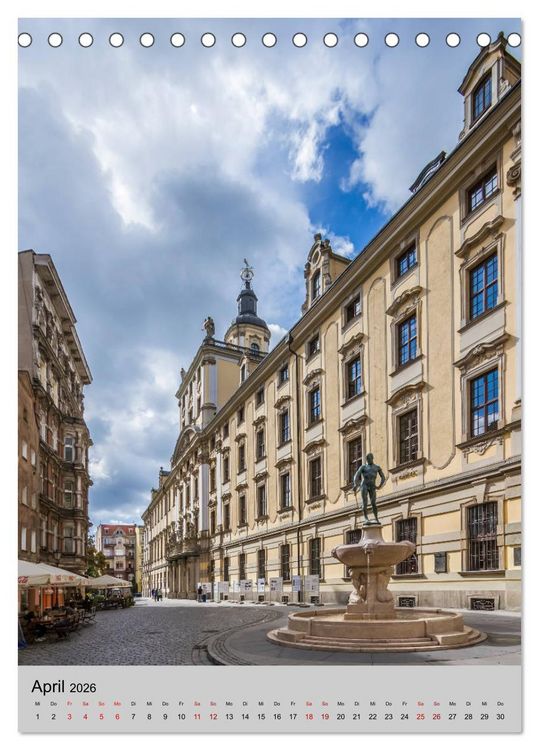 Produktbild: BRESLAU Historisches Stadtherz (Tischkalender 2026 DIN A5 hoch), CALVENDO Monatskalender