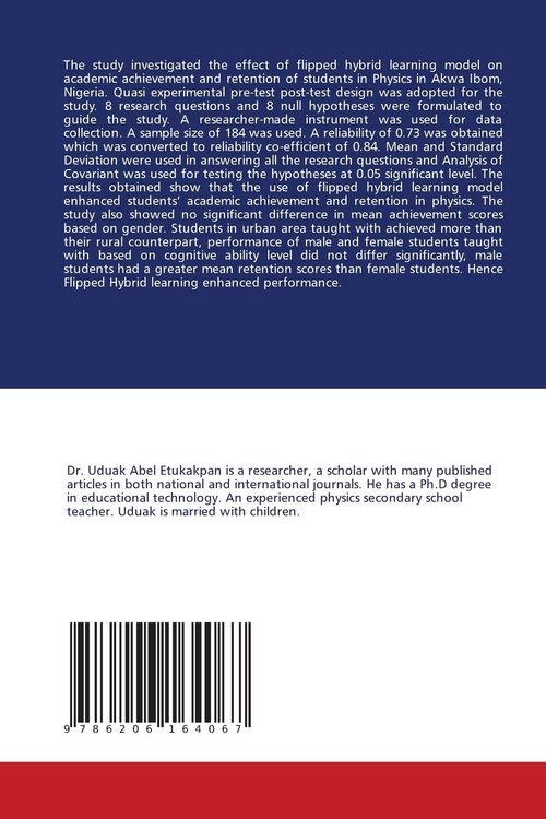 Produktbild: Flipped Hybrid Learning Model, Academic Achievement and Retention