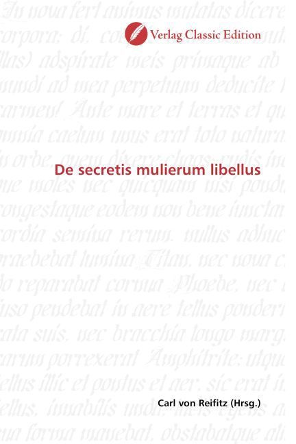 Produktbild: Secretis mulierum libellus