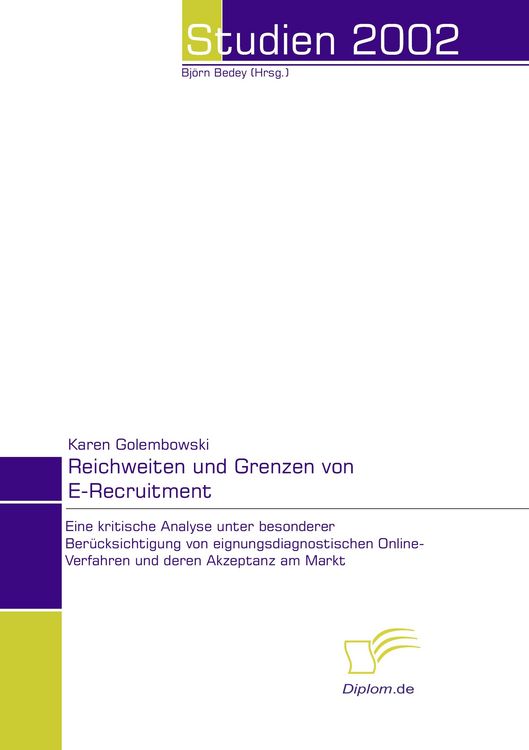 Produktbild: Reichweiten und Grenzen von e-Recruitment