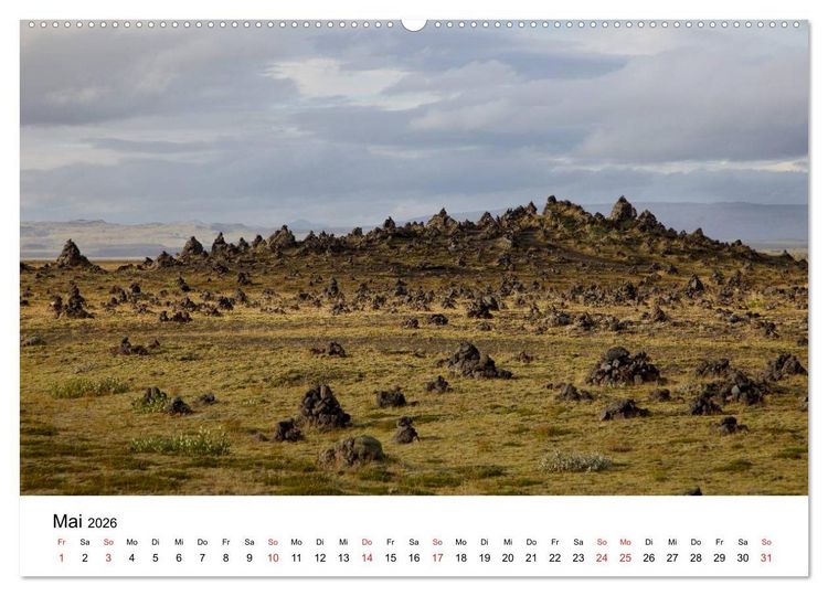 Produktbild: Island Natur pur (Wandkalender 2026 DIN A2 quer), CALVENDO Monatskalender