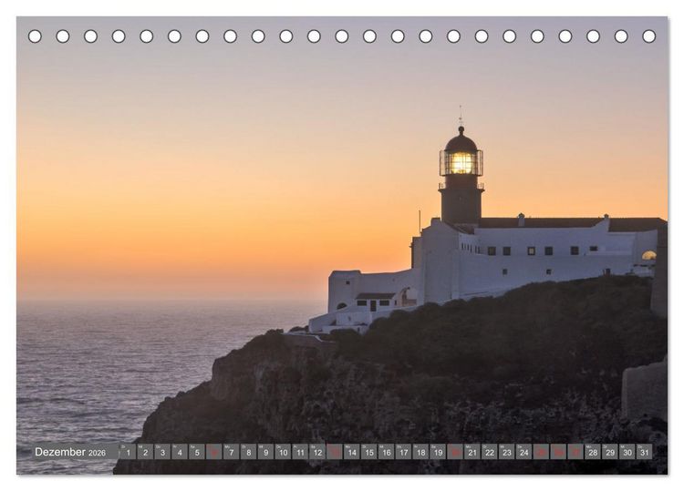 Produktbild: Die Algarve - Portugals m&auml;rchenhafte Felsenk&uuml;ste (Tischkalender 2026 DIN A5 quer), CALVENDO Monatskalender