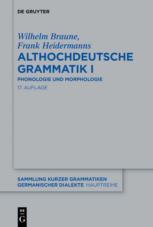 Produktbild: Althochdeutsche Grammatik I