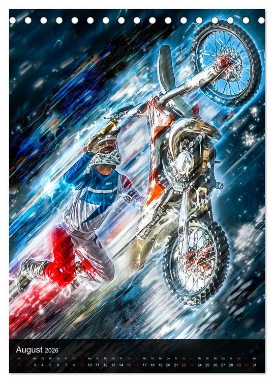 Produktbild: Motocross - einfach faszinierend (Tischkalender 2026 DIN A5 hoch), CALVENDO Monatskalender