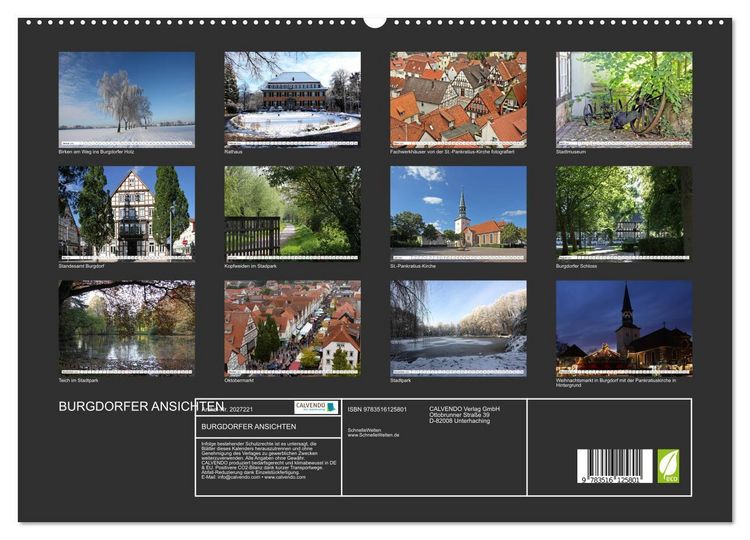 Produktbild: BURGDORFER ANSICHTEN (hochwertiger Premium Wandkalender 2026 DIN A2 quer), Kunstdruck in Hochglanz