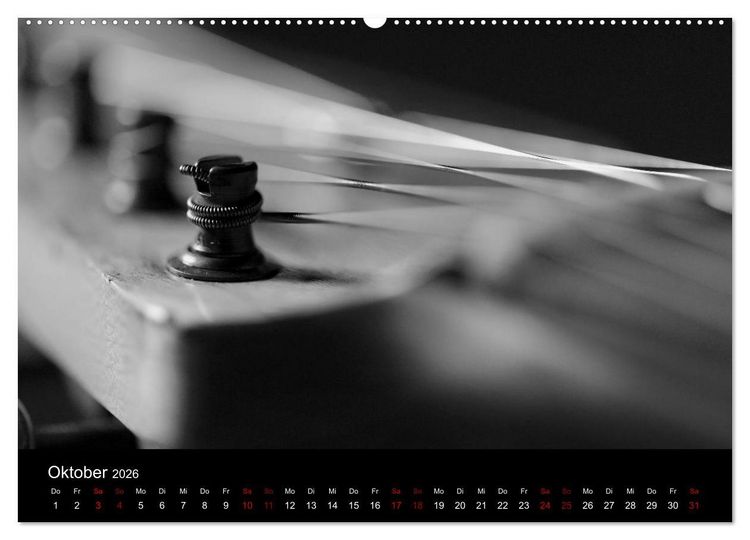 Produktbild: Regelwerke - Details alter E-Gitarren (Wandkalender 2026 DIN A2 quer), CALVENDO Monatskalender