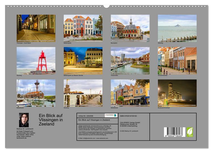 Produktbild: Ein Blick auf Vlissingen in Zeeland (hochwertiger Premium Wandkalender 2026 DIN A2 quer), Kunstdruck in Hochglanz