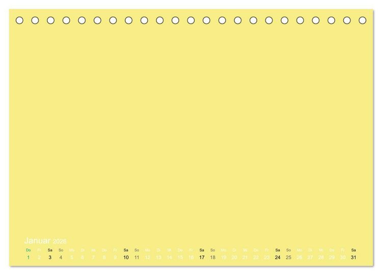 Produktbild: Bastelkalender - Gelb (Tischkalender 2026 DIN A5 quer), CALVENDO Monatskalender