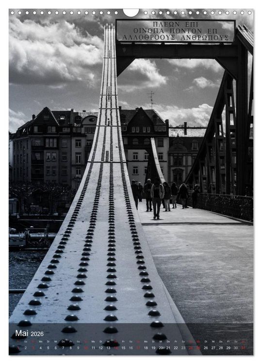 Produktbild: Frankfurt monochrom (Wandkalender 2026 DIN A3 hoch), CALVENDO Monatskalender
