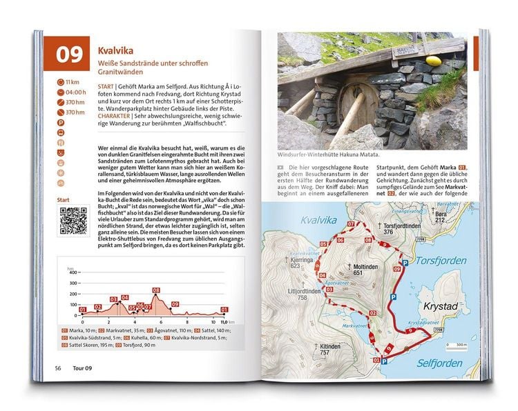 Produktbild: KOMPASS Wanderf&uuml;hrer Lofoten, Vester&aring;len und Senja, 70 Touren mit Extra-Tourenkarte