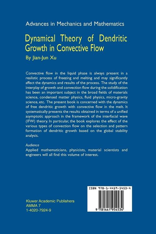 Produktbild: Dynamical Theory of Dendritic Growth in Convective Flow