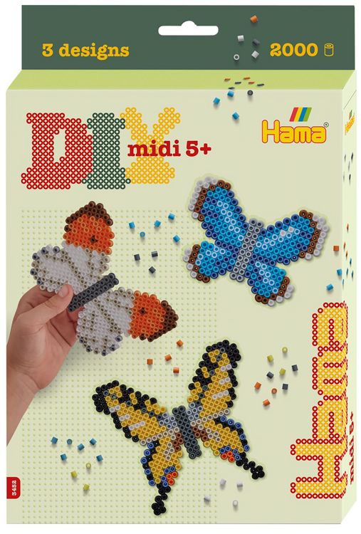 Produktbild: Hama B&uuml;gelperlen Starter-Set midi Schmetterlinge 2000 Teile