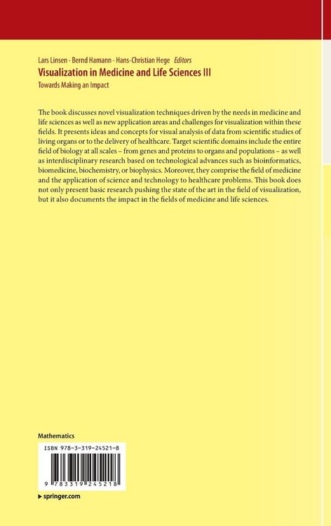 Produktbild: Visualization in Medicine and Life Sciences III