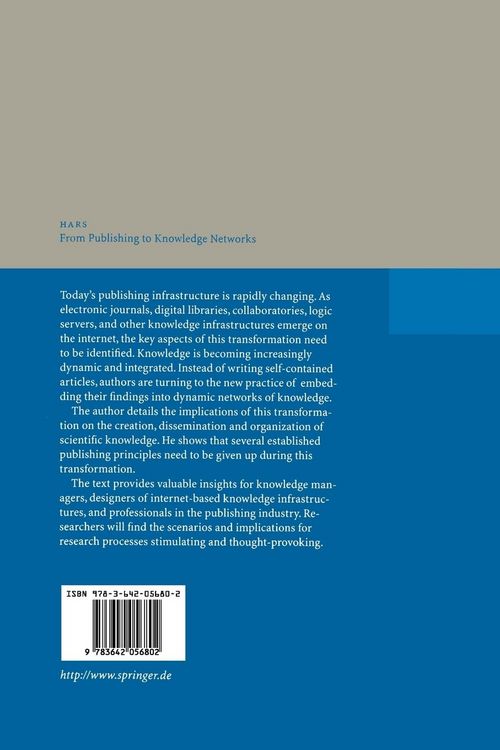Produktbild: From Publishing to Knowledge Networks