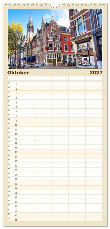 Produktbild: Familienplaner 2027 - Ferien in Holland mit 5 Spalten (Wandkalender, 21 x 45 cm) CALVENDO