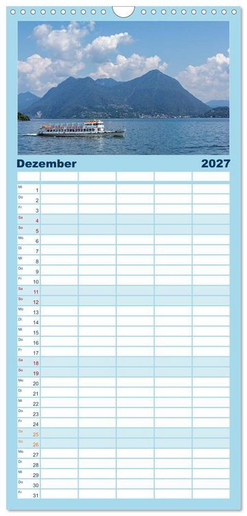 Produktbild: Familienplaner 2027 - Lago Maggiore - Mediterranes Flair umgeben von Bergen mit 5 Spalten (Wandkalender, 21 x 45 cm) CALVENDO
