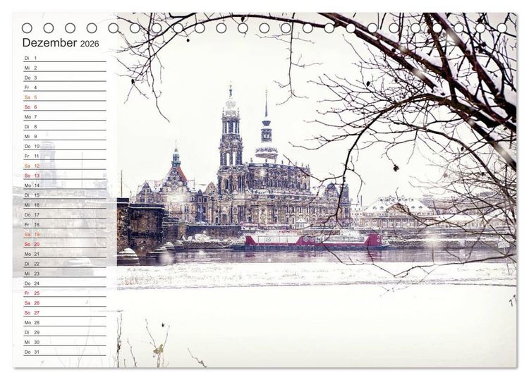 Produktbild: Wundersch&ouml;nes Dresden (Tischkalender 2026 DIN A5 quer), CALVENDO Monatskalender