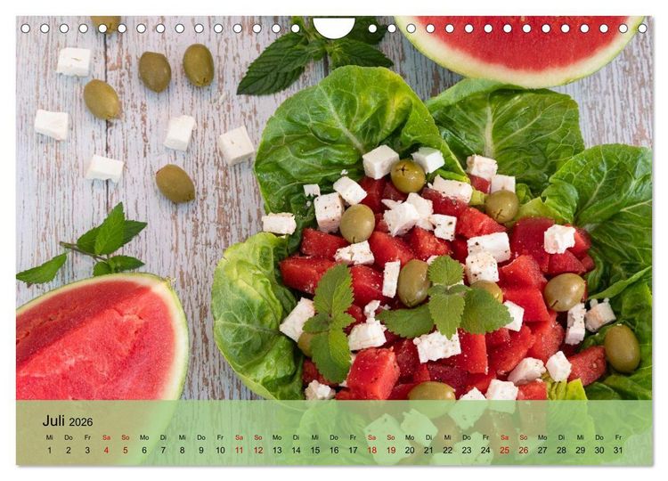 Produktbild: Jeden Monat lecker (Wandkalender 2026 DIN A4 quer), CALVENDO Monatskalender