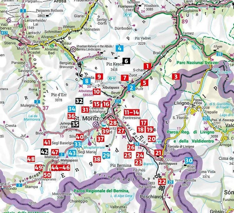 Produktbild: ROTHER Wanderf&uuml;hrer Oberengadin. 50 Touren im Engadin rund um St. Moritz, Zuoz, Pontresina und Maloja