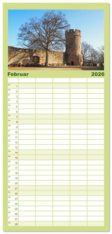 Produktbild: Familienplaner 2026 - Heppenheim - Weinstadt unter der Starkenburg mit 5 Spalten (Wandkalender, 21 x 45 cm) CALVENDO