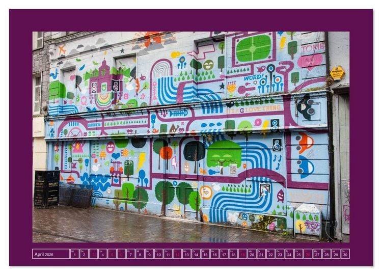 Produktbild: IRLAND - Die sch&ouml;nsten Fassadenmalereien (Wandkalender 2026 DIN A2 quer), CALVENDO Monatskalender