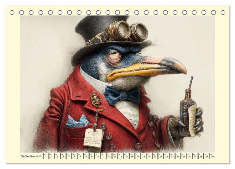 Produktbild: Schr&auml;ge V&ouml;gel. Skurrile Portraits mit Charakter und Charme (Tischkalender 2027 DIN A5 quer), CALVENDO Monatskalender