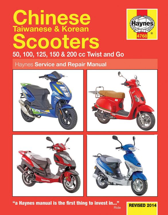 Produktbild: Chinese, Taiwanese & Korean Scooters 50cc, 125cc & 150cc (04-14) Haynes Repair Manual
