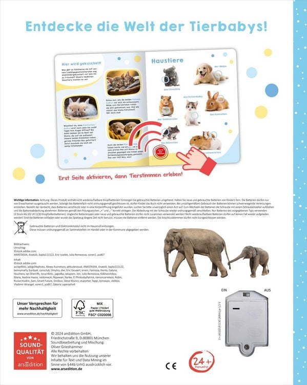 Produktbild: Mein gro&szlig;es Ger&auml;uschebuch &ndash; Tierbabys
