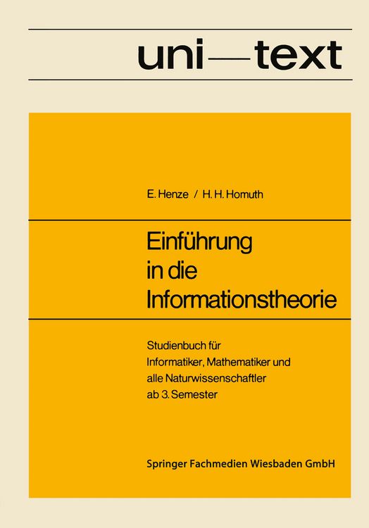 Produktbild: Einf&uuml;hrung in die Informationstheorie