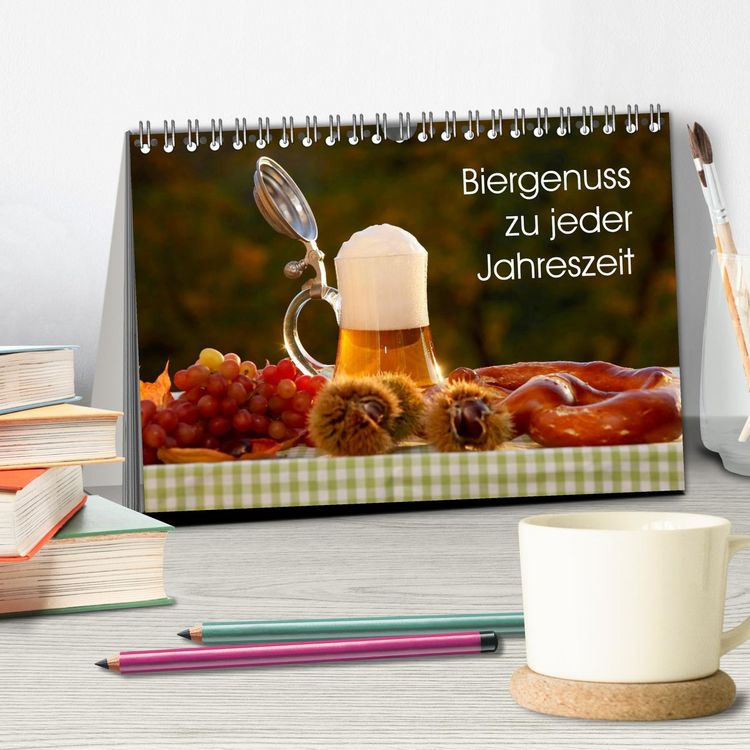 Produktbild: Biergenuss zu jeder Jahreszeit (Tischkalender 2026 DIN A5 quer), CALVENDO Monatskalender