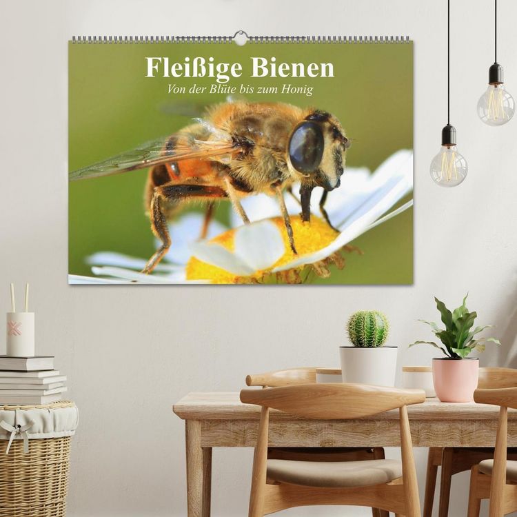 Produktbild: Flei&szlig;ige Bienen. Von der Bl&uuml;te bis zum Honig (Wandkalender 2026 DIN A2 quer), CALVENDO Monatskalender