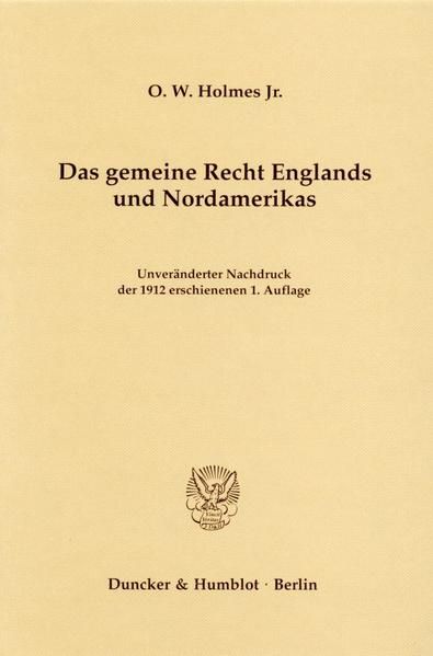 Produktbild: Das gemeine Recht Englands und Nordamerikas