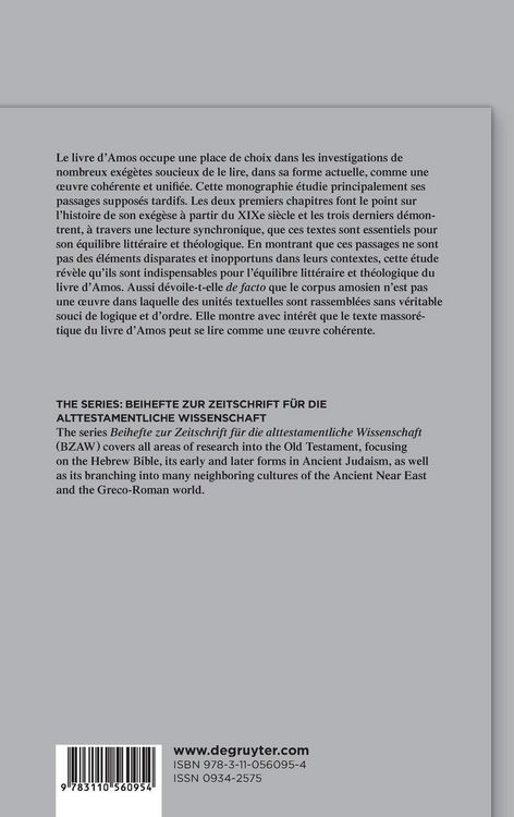 Produktbild: Le livre d&rsquo;Amos