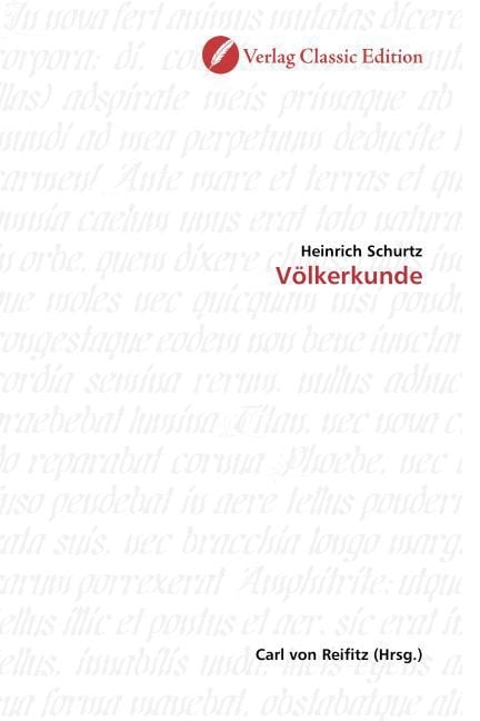 Produktbild: Schurtz, H: V&ouml;lkerkunde