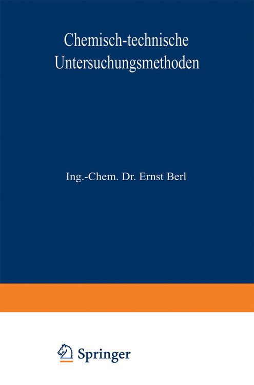 Produktbild: Chemisch-technische Untersuchungsmethoden