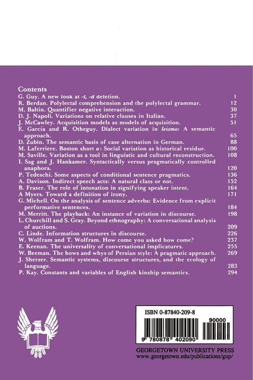 Produktbild: Studies in Language Variation