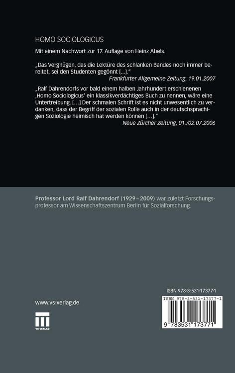 Produktbild: Homo Sociologicus