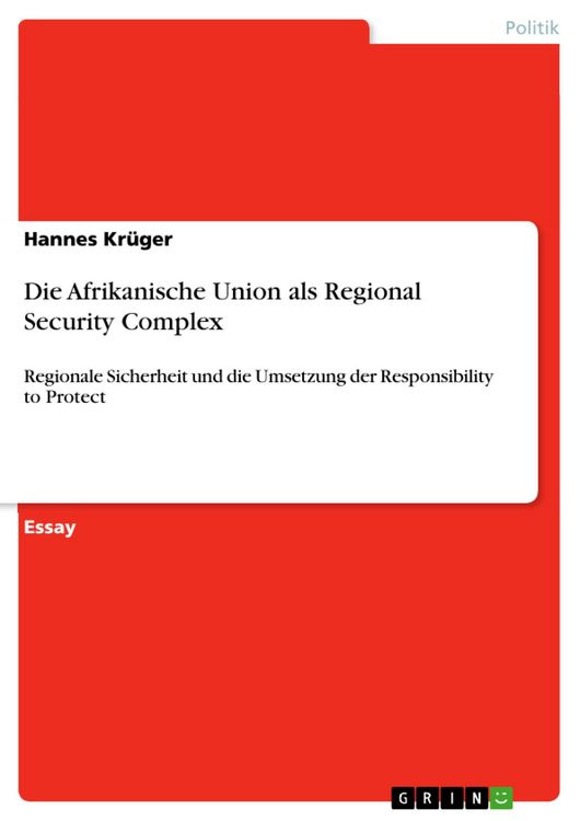 Produktbild: Die Afrikanische Union als Regional Security Complex