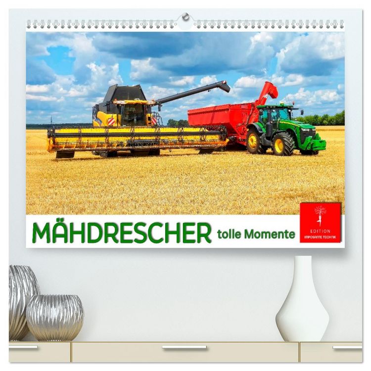 Produktbild: M&auml;hdrescher - tolle Momente (hochwertiger Premium Wandkalender 2026 DIN A2 quer), Kunstdruck in Hochglanz