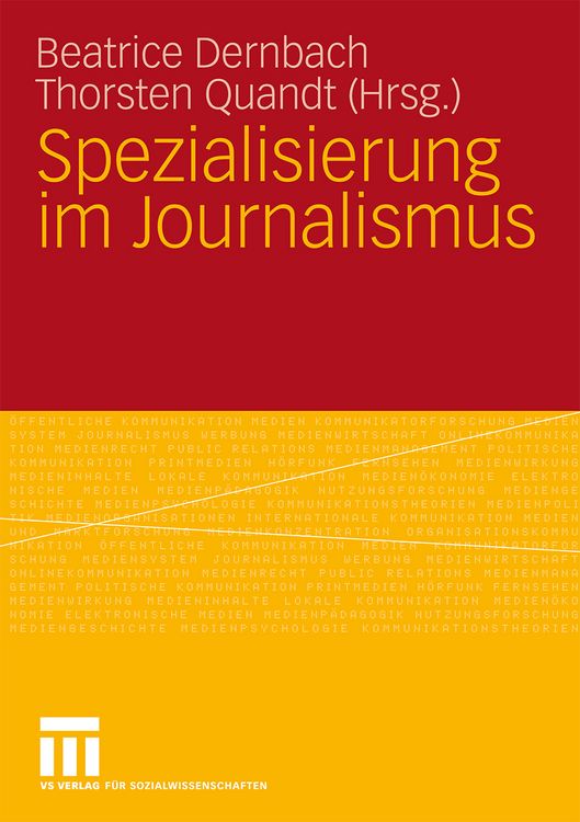Produktbild: Spezialisierung im Journalismus
