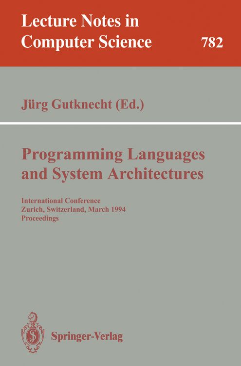 Produktbild: Programming Languages and System Architectures