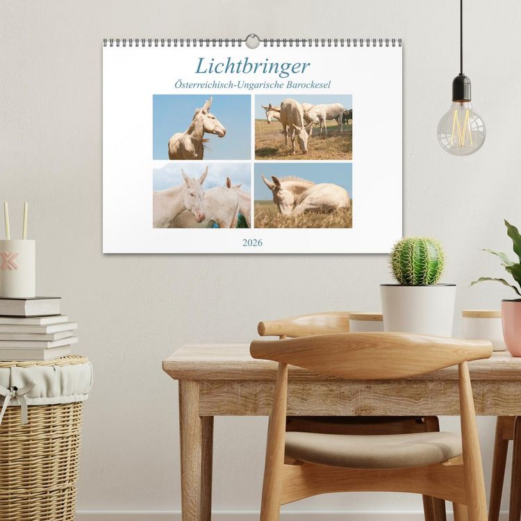 Produktbild: Lichtbringer - &Ouml;sterreichisch-Ungarische Barockesel (Wandkalender 2026 DIN A3 quer), CALVENDO Monatskalender
