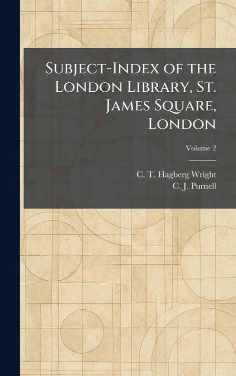 Produktbild: Subject-Index of the London Library, St. James Square, London