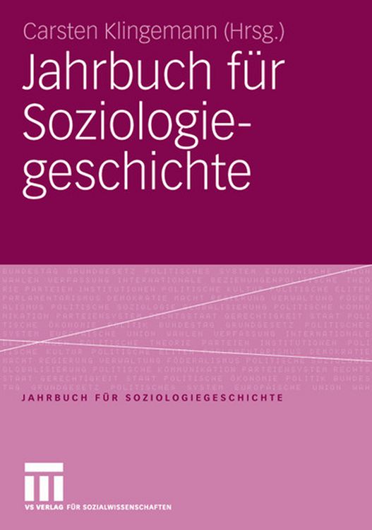Produktbild: Jahrbuch f&uuml;r Soziologiegeschichte