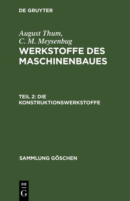 Produktbild: Die Konstruktionswerkstoffe
